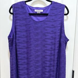 Purple Textured Sleeveless Top